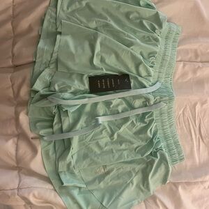 Women's Athletic Shorts in Mint Green